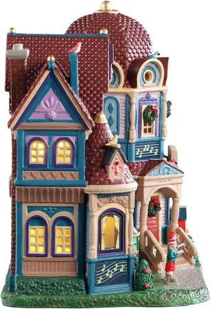 Lemax sweet songbird music school verlicht kersthuisje Caddington Village 2025 - afbeelding 3