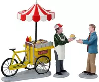 Lemax taco cart, s/3 kerstdorp figuur type 5 Caddington Village 2021