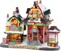 Lemax teddy bear factory verlicht kersthuisje Caddington Village 2025 - afbeelding 2