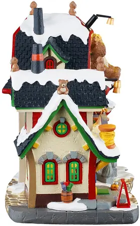 Lemax teddy bear factory verlicht kersthuisje Caddington Village 2025 - afbeelding 3