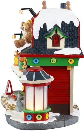 Lemax teddy bear factory verlicht kersthuisje Caddington Village 2025 - afbeelding 4