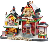 Lemax teddy bear factory verlicht kersthuisje Caddington Village 2025 - afbeelding 1