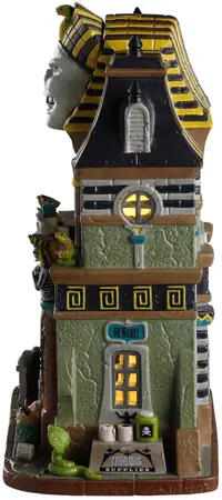 Lemax that´s a wrap mummy mortuary verlicht huisje Spooky Town 2022 - afbeelding 3