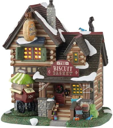 Lemax the biscuit basket verlicht kersthuisje Vail Village 2025 - afbeelding 2