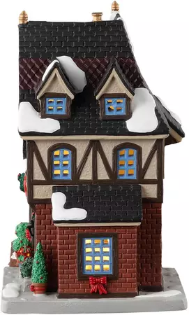 Lemax the burgher's house verlicht kersthuisje Caddington Village 2023 - afbeelding 3
