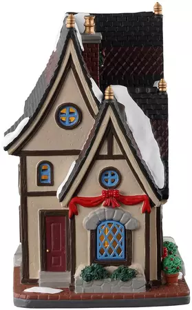Lemax the burgher's house verlicht kersthuisje Caddington Village 2023 - afbeelding 2