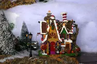 Lemax the candy witch cottage verlicht huisje Spooky Town 2024 - afbeelding 4
