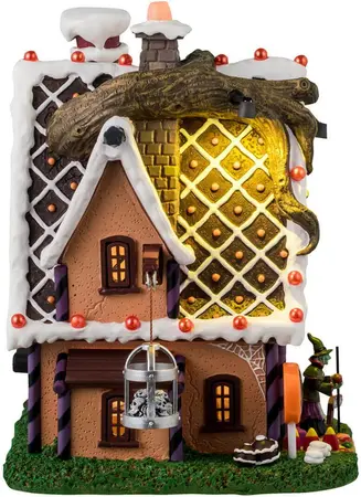 Lemax the candy witch cottage verlicht huisje Spooky Town 2024 - afbeelding 2