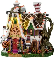 Lemax the candy witch cottage verlicht huisje Spooky Town 2024 - afbeelding 1