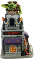 Lemax the creature´s custom hot rod shop, b/o led verlicht huisje Spooky Town 2020 - afbeelding 2