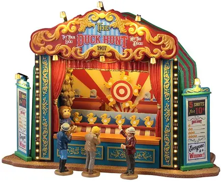 Lemax the duck hunt bewegend kersthuisje Carnival 2025 - afbeelding 1