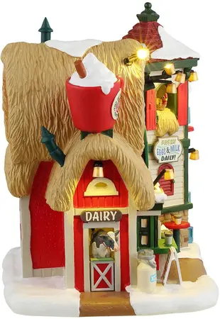 Lemax the eggnog bar verlicht kersthuisje Santa's Wonderland 2024 - afbeelding 2