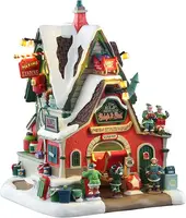 Lemax the elf service sleigh & sled repair verlicht kersthuisje Santa's Wonderland 2025 - afbeelding 1