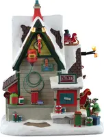 Lemax the elf service sleigh & sled repair verlicht kersthuisje Santa's Wonderland 2025 - afbeelding 3
