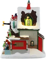 Lemax the elf service sleigh & sled repair verlicht kersthuisje Santa's Wonderland 2025 - afbeelding 4