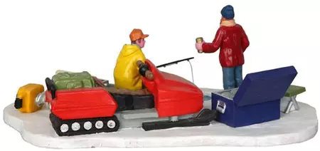 Lemax the fishing spot kerstdorp tafereel Vail Village 2014 - afbeelding 3