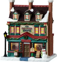Lemax the five pence shoppe verlicht kersthuisje Caddington Village 2025 - afbeelding 2