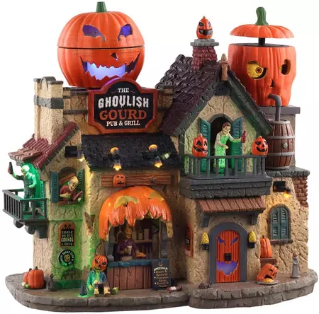 Lemax the ghoulish gourd pub & grill bewegend huisje Spooky Town 2020