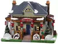 Lemax the inviting porch home verlicht kersthuisje Caddington Village 2021 - afbeelding 3