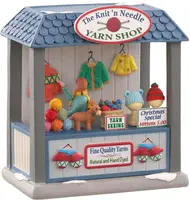Lemax the knit 'n needle yarn shop verlicht kerstdorp tafereel Caddington Village 2022 - afbeelding 1