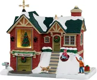 Lemax the little brick house verlicht kersthuisje Caddington Village 2025 - afbeelding 2