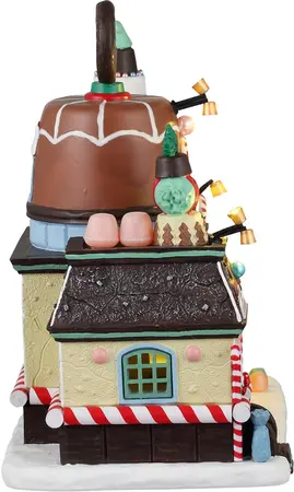 Lemax the merry mint! sweet shop verlicht kersthuisje Sugar 'N' Spice 2025 - afbeelding 3