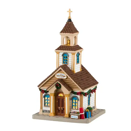 Lemax the new village church verlicht kersthuisje Caddington Village 2024 - afbeelding 1