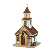 Lemax the new village church verlicht kersthuisje Caddington Village 2024 - afbeelding 1