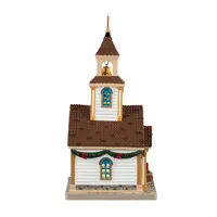 Lemax the new village church verlicht kersthuisje Caddington Village 2024 - afbeelding 2