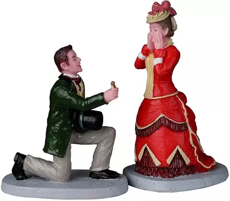 Lemax the proposal s/2 kerstdorp figuur type 3 Caddington Village 2022