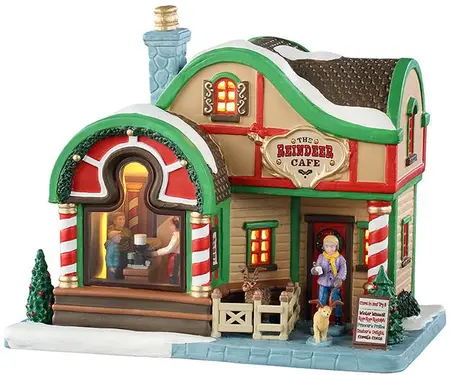 Lemax the reindeer café verlicht kersthuisje Vail Village 2025 - afbeelding 1