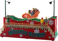 Lemax the runaway sleigh bewegend kerstdorp tafereel Carnival 2025 - afbeelding 2
