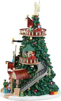 Lemax the tannenbaum tower christmas shops verlicht kersthuisje Santa's Wonderland 2025 - afbeelding 4