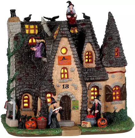 Lemax the witch's cottage, b/o led huisje Spooky Town 2022 - afbeelding 1