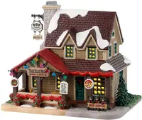 Lemax three black bears bar & grill & moonshine verlicht kersthuisje Vail Village 2024 - afbeelding 1