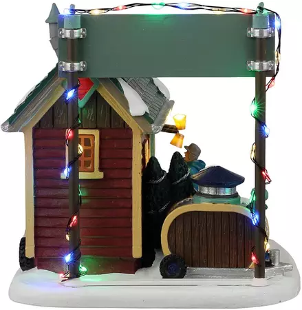 Lemax tiny house tree lot verlicht kersthuisje Vail Village 2022 - afbeelding 2
