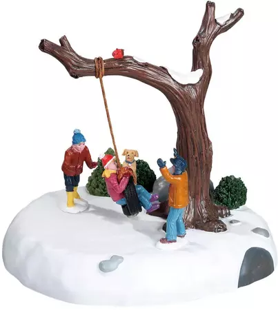 Lemax tire swing twirl bewegend kerstdorp tafereel 2018