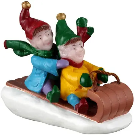 Lemax toboganning kerstdorp figuur type 2 Santa's Wonderland 2026