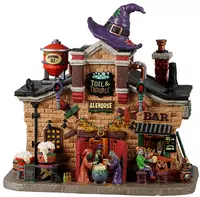 Lemax toil & trouble alehouse verlicht huisje Spooky Town 2023 - afbeelding 1