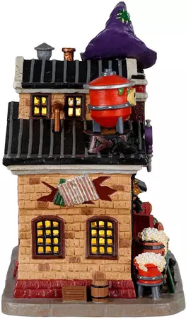 Lemax toil & trouble alehouse verlicht huisje Spooky Town 2023 - afbeelding 2