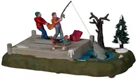 Lemax too big a catch bewegend kerstdorp tafereel Vail Village 2022