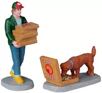 Lemax top pizza delivery s/2 kerstdorp figuur type 3 Harvest Crossing 2022