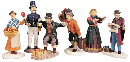 Lemax townsfolk figurines s/6 kerstdorp figuur type 6 Caddington Village 1999
