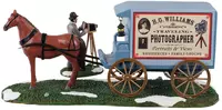 Lemax traveling photographer wagon, s/3 kerstdorp tafereel Caddington Village 2021 - afbeelding 4