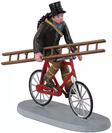 Lemax travelling chimney sweep kerstdorp figuur type 3 Caddington Village 2021