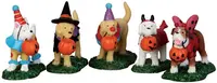 Lemax trick or treating dogs s/5 halloween figuur Spooky Town 2015