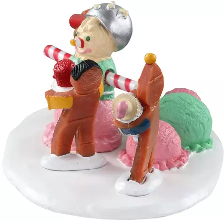 Lemax triple scoop snowman kerstdorp tafereel Sugar 'N' Spice 2021 - afbeelding 3