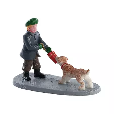 Lemax tug of war kerstdorp figuur type 2 Caddington Village 2018