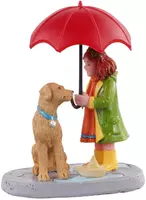 Lemax umbrella sharing kerstdorp figuur type 2 Caddington Village 2021