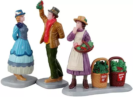 Lemax under the mistletoe s/3 kerstdorp figuur type 4 Caddington Village 2022